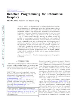 Reactive Programming for Interactive Graphics