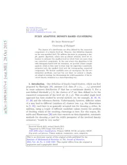 Fully adaptive density-based clustering