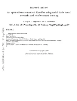 An agent-driven semantical identifier using radial basis neural networks
  and reinforcement learning