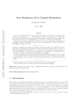Low Frequency Lévy Copula Estimation