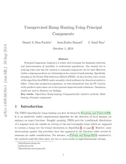 Unsupervised Bump Hunting Using Principal Components