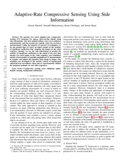 Adaptive-Rate Compressive Sensing Using Side Information