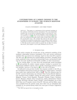 Contributors of carbon dioxide in the atmosphere in Europe: the surface
  response analysis