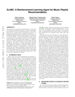DJ-MC: A Reinforcement-Learning Agent for Music Playlist Recommendation