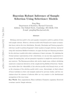 Bayesian Robust Inference of Sample Selection Using Selection-t Models