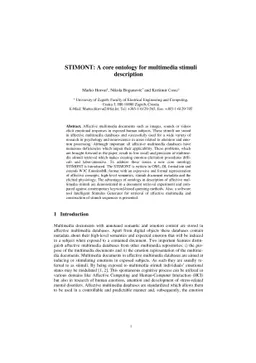 STIMONT: A core ontology for multimedia stimuli description