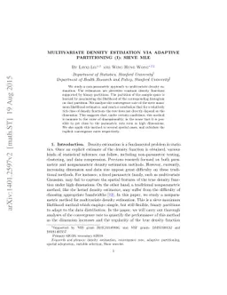 Multivariate Density Estimation via Adaptive Partitioning (I): Sieve MLE