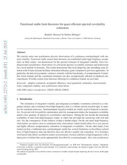 Functional stable limit theorems for quasi-efficient spectral
  covolatility estimators