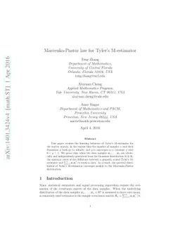 Marchenko-Pastur Law for Tyler's M-estimator