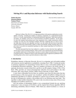 Solving #SAT and Bayesian Inference with Backtracking Search