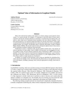 Optimal Value of Information in Graphical Models