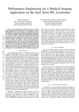 Performance Engineering for a Medical Imaging Application on the Intel
  Xeon Phi Accelerator