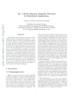 $\mathcal R\!\raise2pt\hbox{$\varepsilon$}\!\hbox{$\mathcal L$}$: A
  Fault Tolerance Linguistic Structure for Distributed Applications
