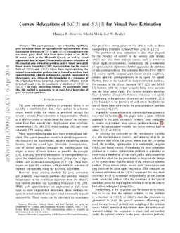 Convex Relaxations of SE(2) and SE(3) for Visual Pose Estimation