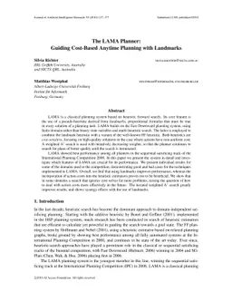 The LAMA Planner: Guiding Cost-Based Anytime Planning with Landmarks