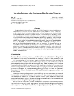 Intrusion Detection using Continuous Time Bayesian Networks