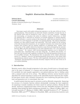 Implicit Abstraction Heuristics