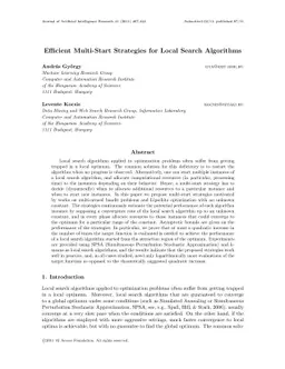 Efficient Multi-Start Strategies for Local Search Algorithms