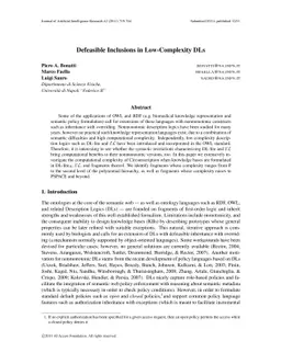 Defeasible Inclusions in Low-Complexity DLs