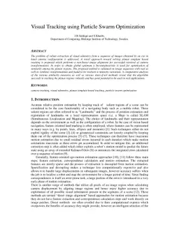 Visual Tracking using Particle Swarm Optimization