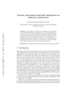 Towards Autotuning of OpenMP Applications on Multicore Architectures