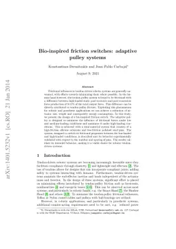 Bio-inspired friction switches: adaptive pulley systems