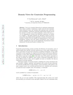 Domain Views for Constraint Programming