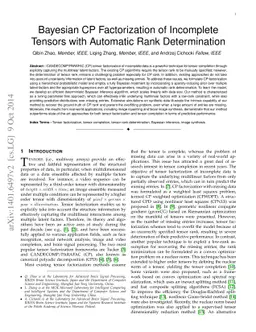 Bayesian CP Factorization of Incomplete Tensors with Automatic Rank
  Determination
