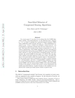 Near-Ideal Behavior of Compressed Sensing Algorithms