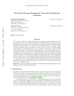 Perturbed Message Passing for Constraint Satisfaction Problems