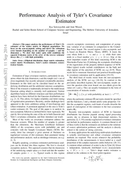 Performance Analysis of Tyler's Covariance Estimator