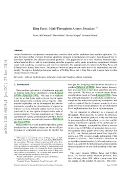 Ring Paxos: High-Throughput Atomic Broadcast