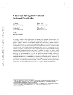 A Statistical Parsing Framework for Sentiment Classification