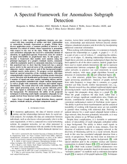 A Spectral Framework for Anomalous Subgraph Detection