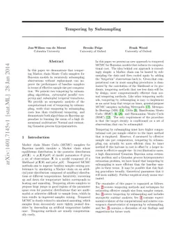 Tempering by Subsampling