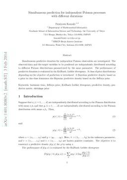 Simultaneous prediction for independent Poisson processes with different
  durations