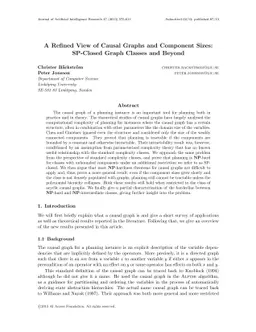 A Refined View of Causal Graphs and Component Sizes: SP-Closed Graph
  Classes and Beyond