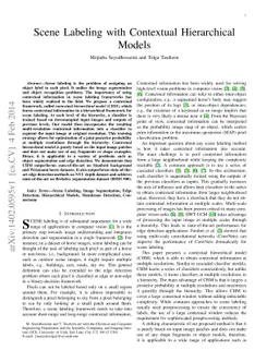 Scene Labeling with Contextual Hierarchical Models