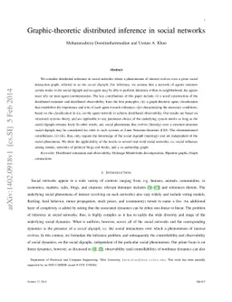 Graphic-theoretic distributed inference in social networks