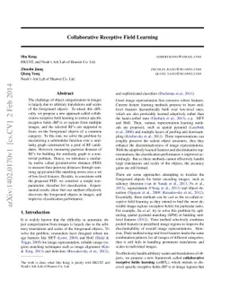 Collaborative Receptive Field Learning