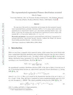 The exponentiated exponential Poisson distribution revisited