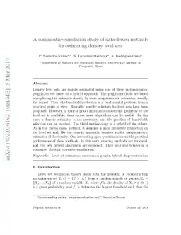 A comparative simulation study of data-driven methods for estimating
  density level sets