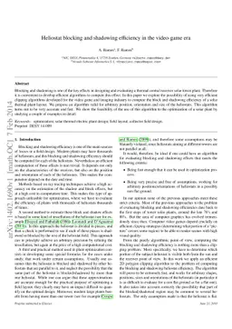 Heliostat blocking and shadowing efficiency in the video-game era