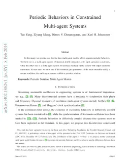 Periodic Behaviors in Constrained Multi-agent Systems