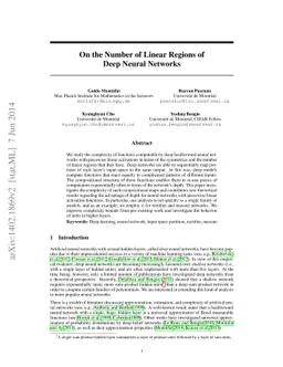 On the Number of Linear Regions of Deep Neural Networks