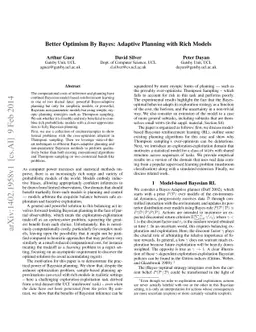 Better Optimism By Bayes: Adaptive Planning with Rich Models