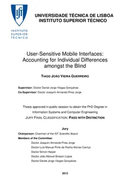 User-Sensitive Mobile Interfaces: Accounting for Individual Differences
  amongst the Blind