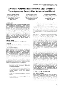 A Cellular Automata based Optimal Edge Detection Technique using
  Twenty-Five Neighborhood Model