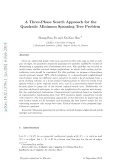 A Three-Phase Search Approach for the Quadratic Minimum Spanning Tree
  Problem