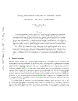 Strong Equivalence Relations for Iterated Models